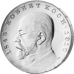 5 Mark DDR Gedenkmünze 125. Geburtstag Robert Koch!