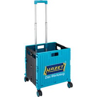 SHOPPING KART mit HAZET Logo , Trolley hellblau/schwarz, klappbar, Teleskopgriff