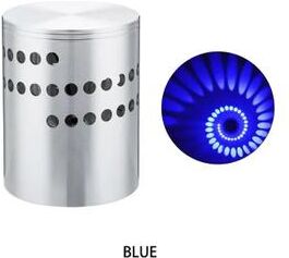 Useful Little Things RGB Spiral Hole LED Wall Light With Remote Control For Party, Bar, KTV, And Home Decoration blue