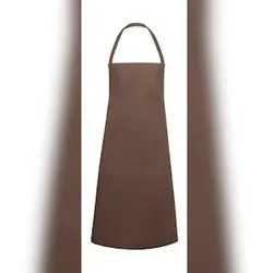 Basic Bib Apron Pinafore: One Size / Light Brown
