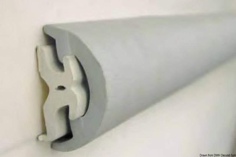 Graues PVC Fenderprofil 65 mm - Osculati 44.065.03