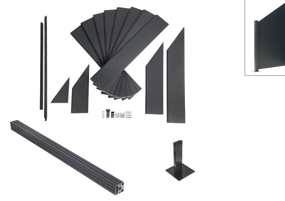 JUNGELMAR Schrägelement-Set zu Steckzaun L: 90 cm H: 120 bis180 cm 16965308