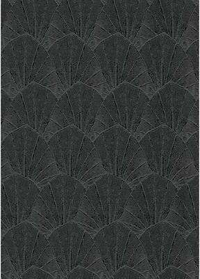 Veer Decor Sculpted Fan Leaf Wallpaper