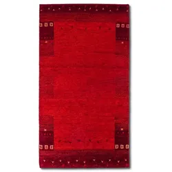 Gabbehteppich Country Style 140 x 200 cm Wolle Rot