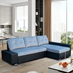 Happy Home Ecksofa mit Stauraum und Bettfunktion mit Samtbezug, ca. 243 x 151 x 89 cm - Schwarz Lederoptik