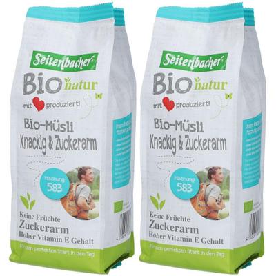 Seitenbacher Bio Knackige-Mischung, zuckerarm 2x 2x500 g