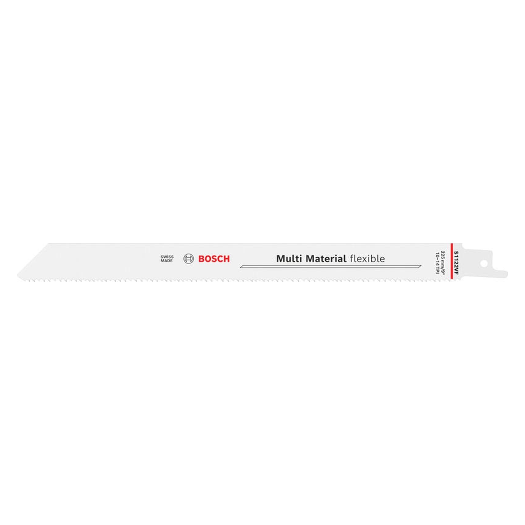 Bosch Hausgeräte Multi Material flexibles S1122VF Säbelsägeblatt 0,9 x 19 x 225 mm 2-tlg. - 2608659251 (24560679)
