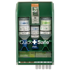 Plum Erste-Hilfe-Station QuickSafe Box Chemie, 53-teilig, mit Augenspülungen & Verbandsmaterial