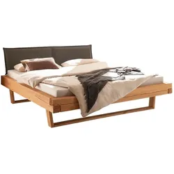 G+K Massivholzbett BE-0880 180 x 200 cm Holz Braun Eiche