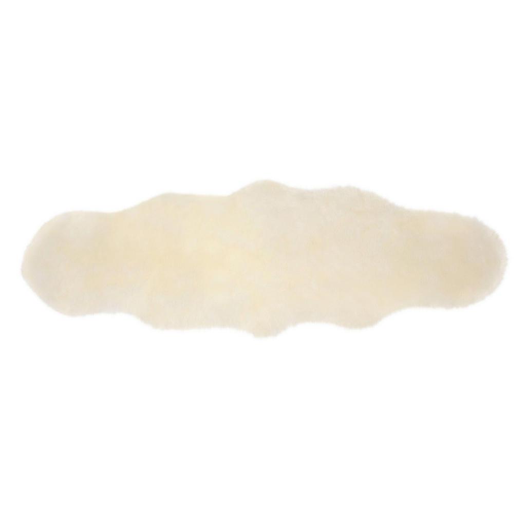 Linea Natura Schaffell , Weiss , Fell , Tierform , 55x160 cm , Bsci, Oeko-Tex® Standard 100 , pflegeleicht , Teppiche & Böden, Teppich, Schaffell & Kuhfell