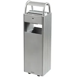 KOPA Standascher Rossignol 6 L & 30 L metallgrau Ascher und Abfallbehälter aus Stahl