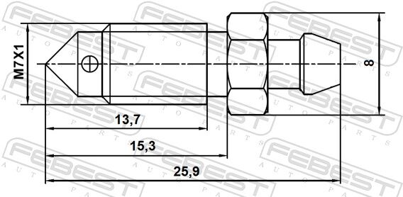 Febest Entlüfterschraube/-Ventil, Bremssattel 8870010 Für Citroën/peugeot Geely Hongqi Renault Nissan
