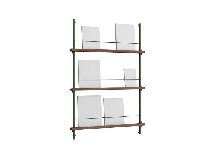 MOEBE Magazine Shelving Zeitungsständer Geräucherte Eiche-pine green, 85×115×7 cm, MS.115.1