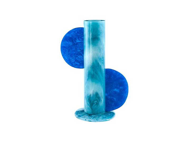 Jonathan Adler - Vase Mustique - Bleu - Acrylique - Designer Jonathan Adler