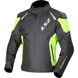 LS2 Zoom, Textiljacke wasserdicht - Schwarz/Neon-Gelb - XL
