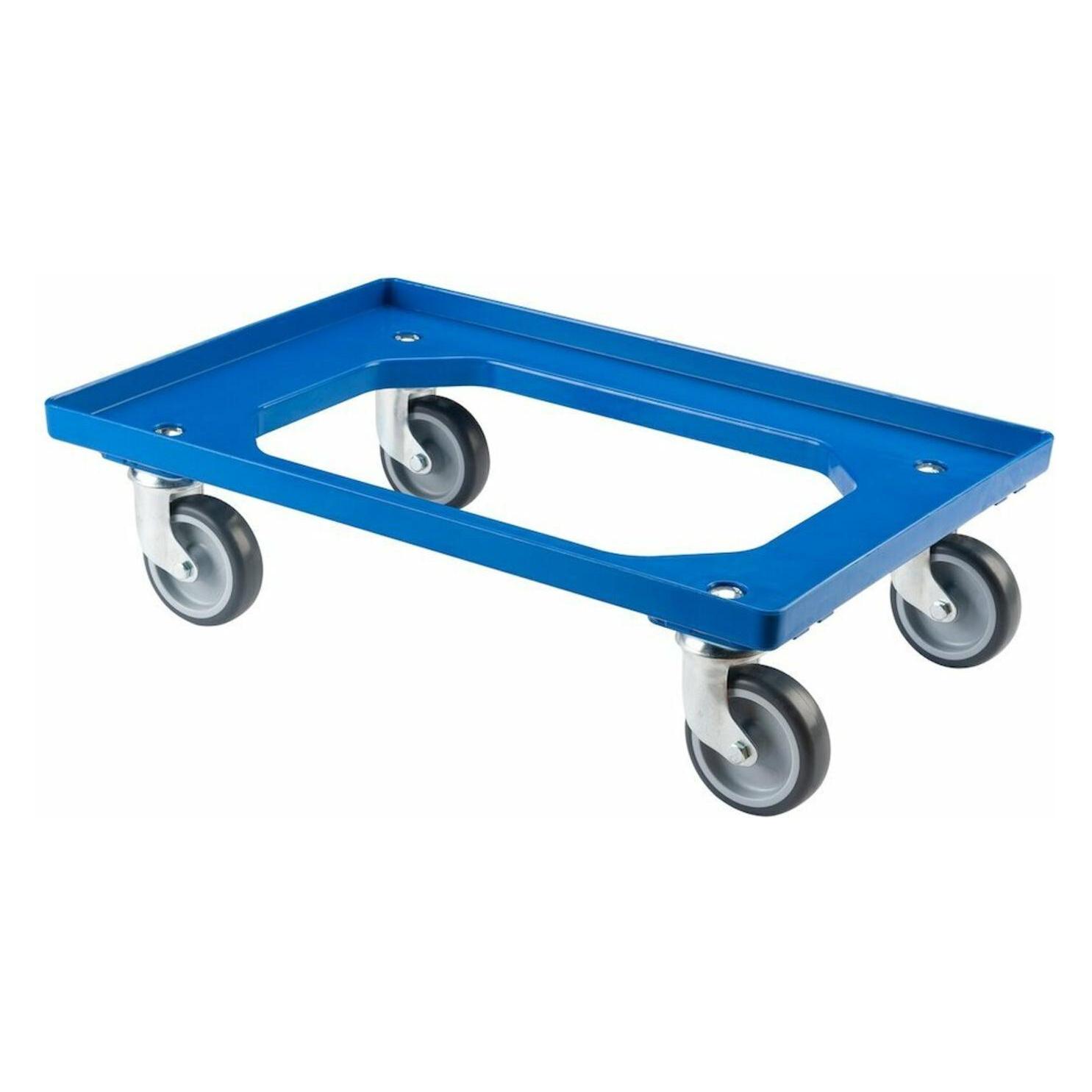 BS Rollen Transportroller blau f.Kisten 600x400mm LF612x417mm TK 250kg ther.Gummi (250 kg) (T.-ROLLER.1B)
