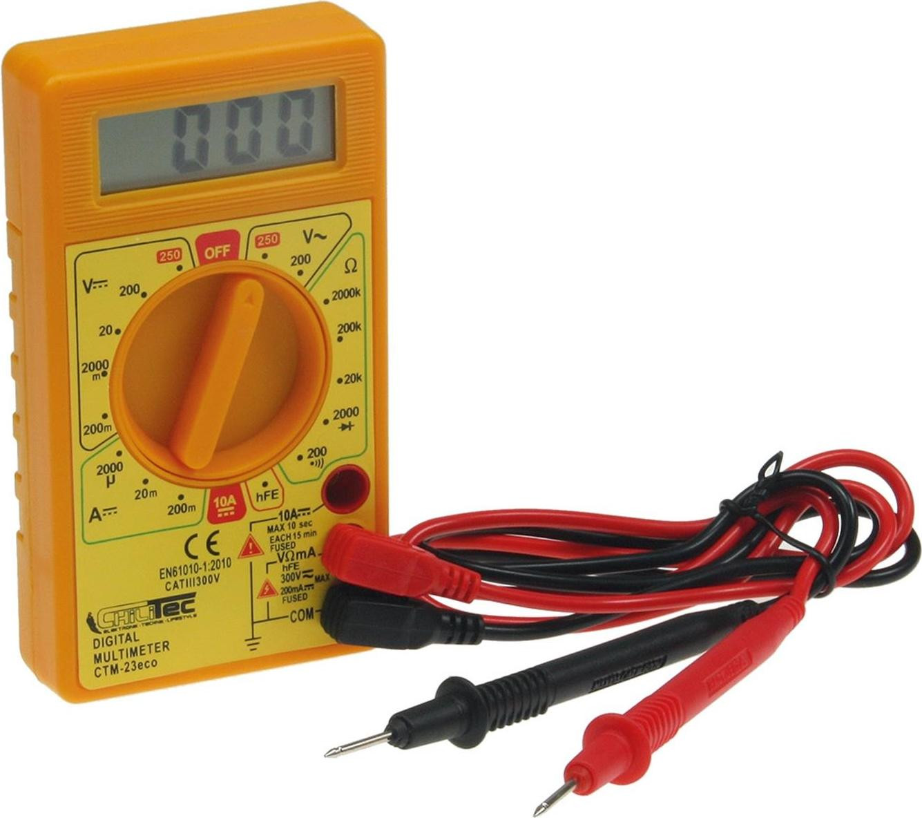 ChiliTec digitale multimeter CTM 23 eco, oranje/geel