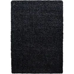 HOCHFLORTEPPICH RHEIN, einfarbig, aus Polypropylen, Anthrazit, 100 x 200 cm