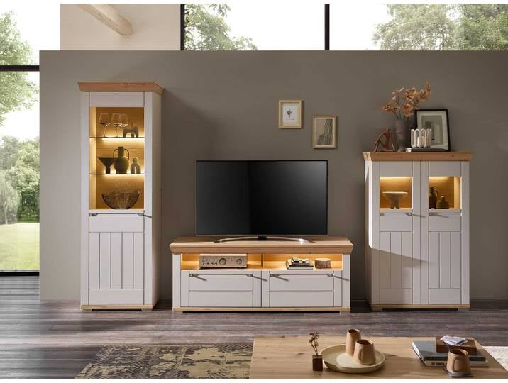 Wohn-Concept Country-L Wohnwand Artisan Eiche Kaschmir
