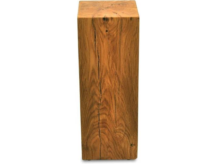 MS FACTORY Bloc de Chêne Massif - Cube en Bois - Rondin de Bois - Bout de Canapé Colonne de Decoration - 15 x 15 x 50 cm
