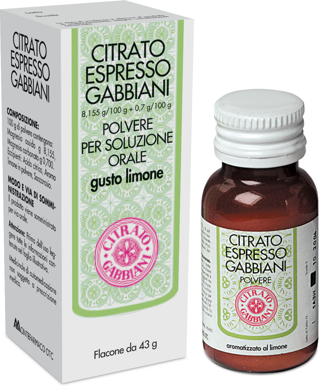 Montefarmaco Citrato Espresso Gabbiani Limone