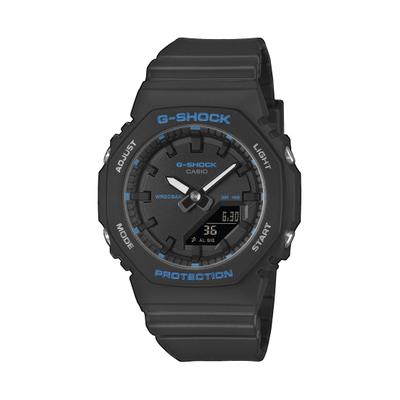 Chronograph CASIO G-SHOCK, schwarz (schwarz, blau, schwarz, blau), Armbanduhren, Damen, schwarz, Chronograph, Quarzuhr, Armbanduhr, Damenuhr, Herrenuhr, analog, digital