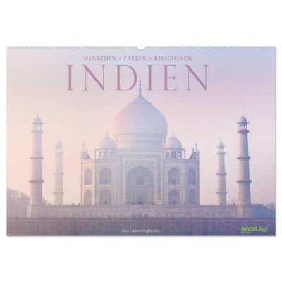 Indien: Menschen • Farben • Religionen (Wandkalender 2027 DIN A2 quer), CALVENDO Monatskalender