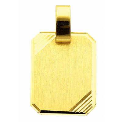 Kettenanhänger ADELIA´S "Damen Goldschmuck 585 Gold Gravurplatte Anhänger", gold, Schmuckanhänger, Damen, Gold, Kettenanhänger, 585 Gold Goldschmuck für Damen