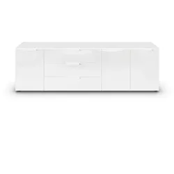 Lowboard Flipp Glas Weiß