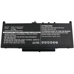 CoreParts Laptop Battery for Dell (7200 mAh), Notebook Akku, Schwarz