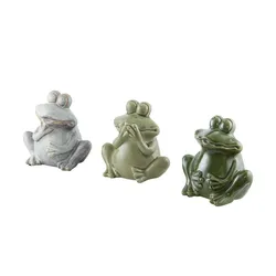 Deko Frosch   ¦ grün ¦ Keramik ¦ Maße (cm): B: 17 H: 18 T: 12.5