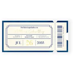 Geburtstagskarten Einladungen im Design "Elegantes Ticket" - Musterkarte