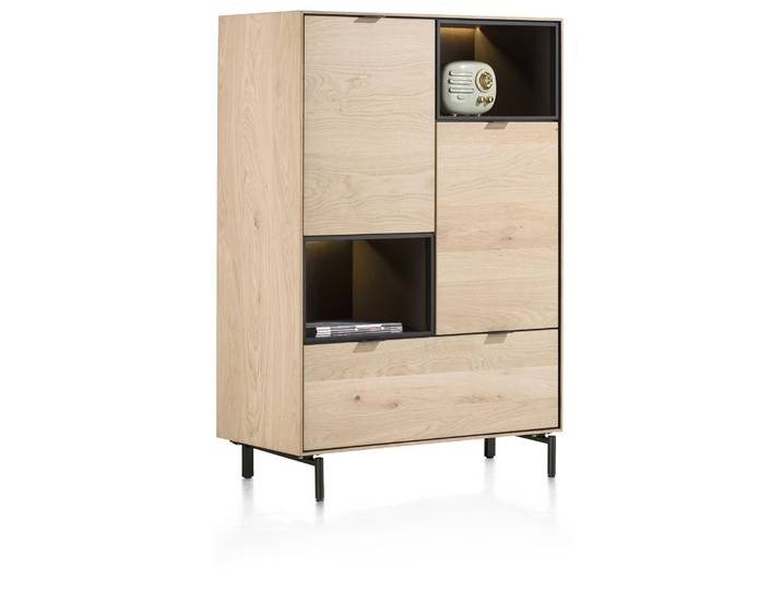 Xooon Elements Highboard 90 cm 2-Türen/LED/Metall