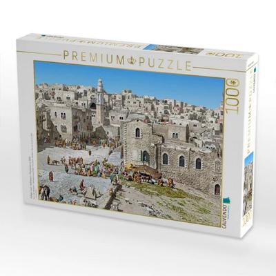 CALVENDO Puzzle Heiliges Land - Bethlehem - Marktplatz um 1900 | 1000 Teile Lege-Größe 64x48cm Foto-Puzzle für glückliche Stunden