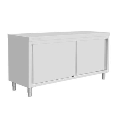 Vogue Arbeitsschrank 1800x900x600mm mit Schiebetüren Edelstahl