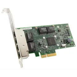Broadcom BCM5719-4P - 4 x 1GbE PCIe NIC (RJ45), Netzwerkkarte, Grün, Silber