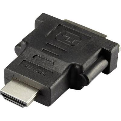 Renkforce RF-4212231 HDMI / DVI Adapter [1x HDMI-Stecker - 1x DVI-Buchse 24+1pol.] Schwarz