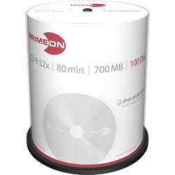 Primeon 2761103 CD-R 80 Rohling 700 MB 100 St. Spindel Silber Matte Oberfläche