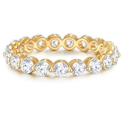 Fingerring YOKOAMII "Y116" Gr. 50, gold (gelbgold), Fingerringe, Damen, 50, 3,1mm, Fingerring, Ring gelbgold Kristall weiß