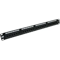 ACT Patchpanel 24-ports unshielded CAT6 PATCHPANEL 24P UTP C6, Server Zubehör, Schwarz