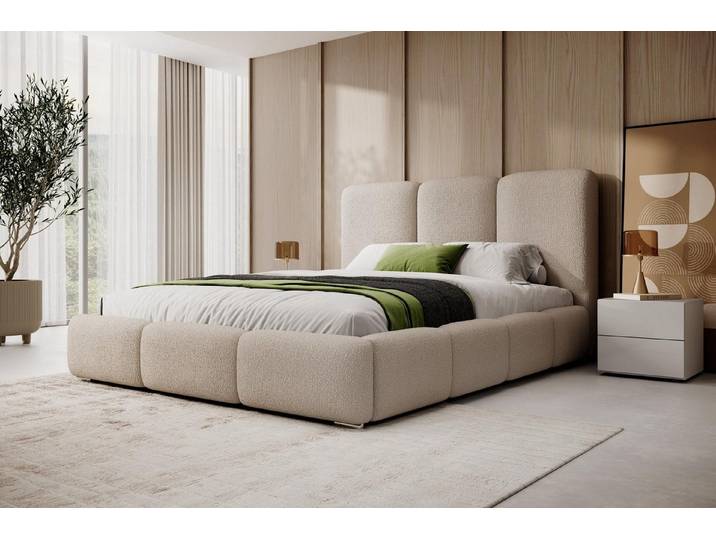 Compleo Polsterbett BUBBLE, Top ANGEBOT!, Designerbett, gepolstertes Kopfteil, Viele Varianten zur Auswahl–wählen Sie Größe und Farbe!