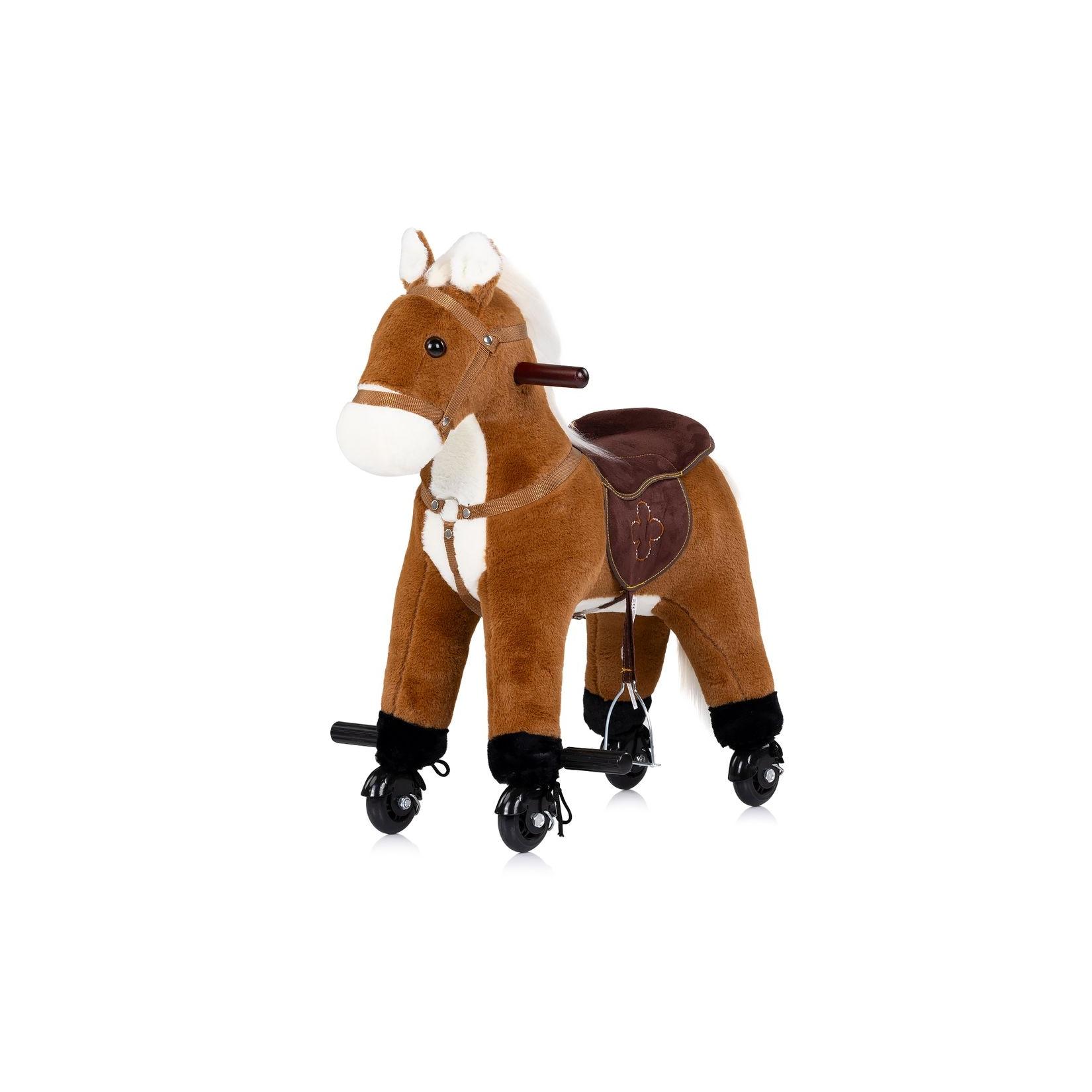 Chipolino Rutscher Tiere Sound Rollen Plüsch Reitspielzeug Rollpferd Griffe braun