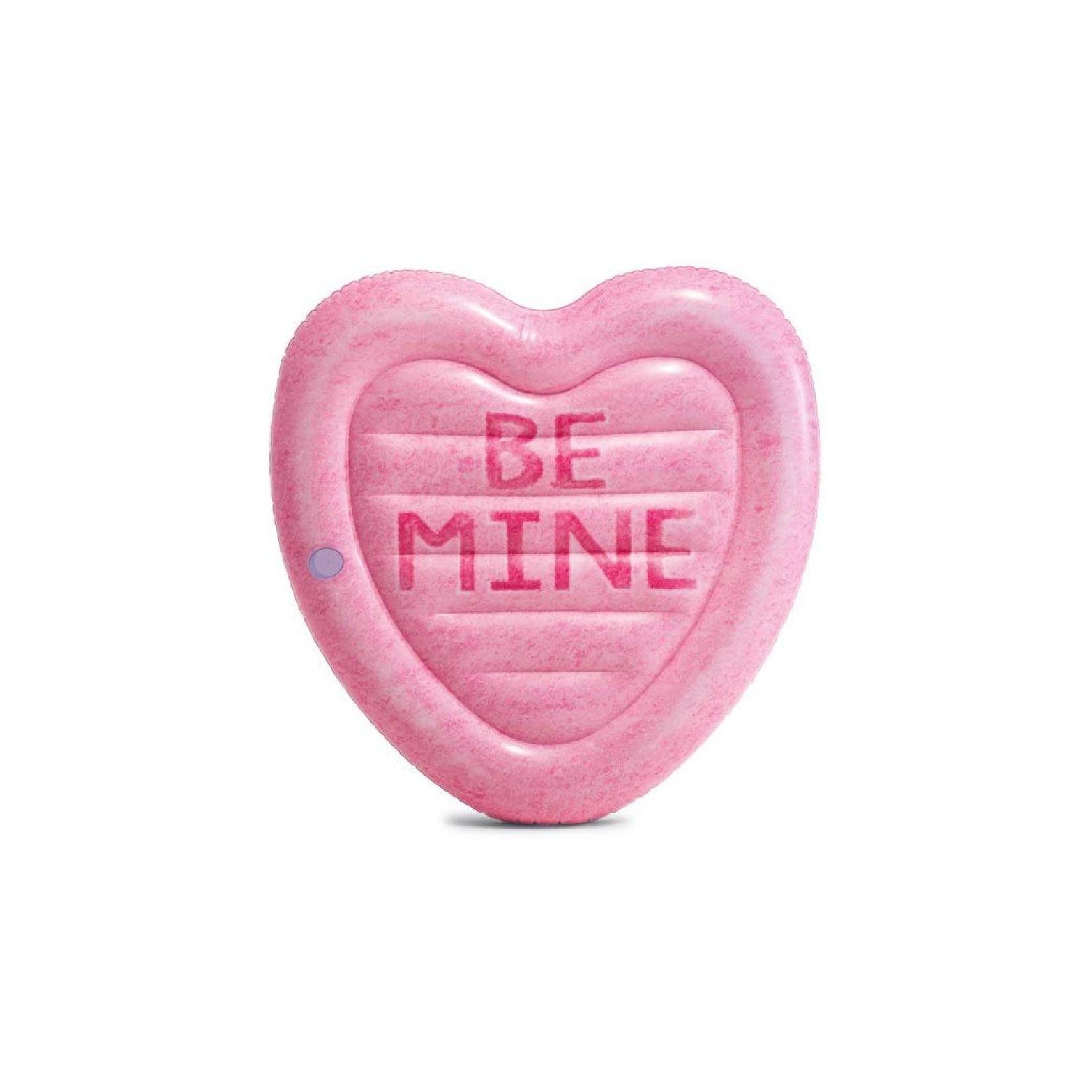 INTEX Luftmatratze Candy Heart Island Herzform 145x142cm Aufblasbar Pool