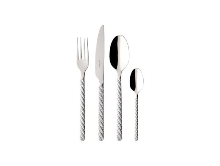 Villeroy und Boch - Montauk Tafelbesteck für bis zu 6 Personen, 24 tlg. Besteckset für große Feiern, Edelstahl, spülmaschinenfest