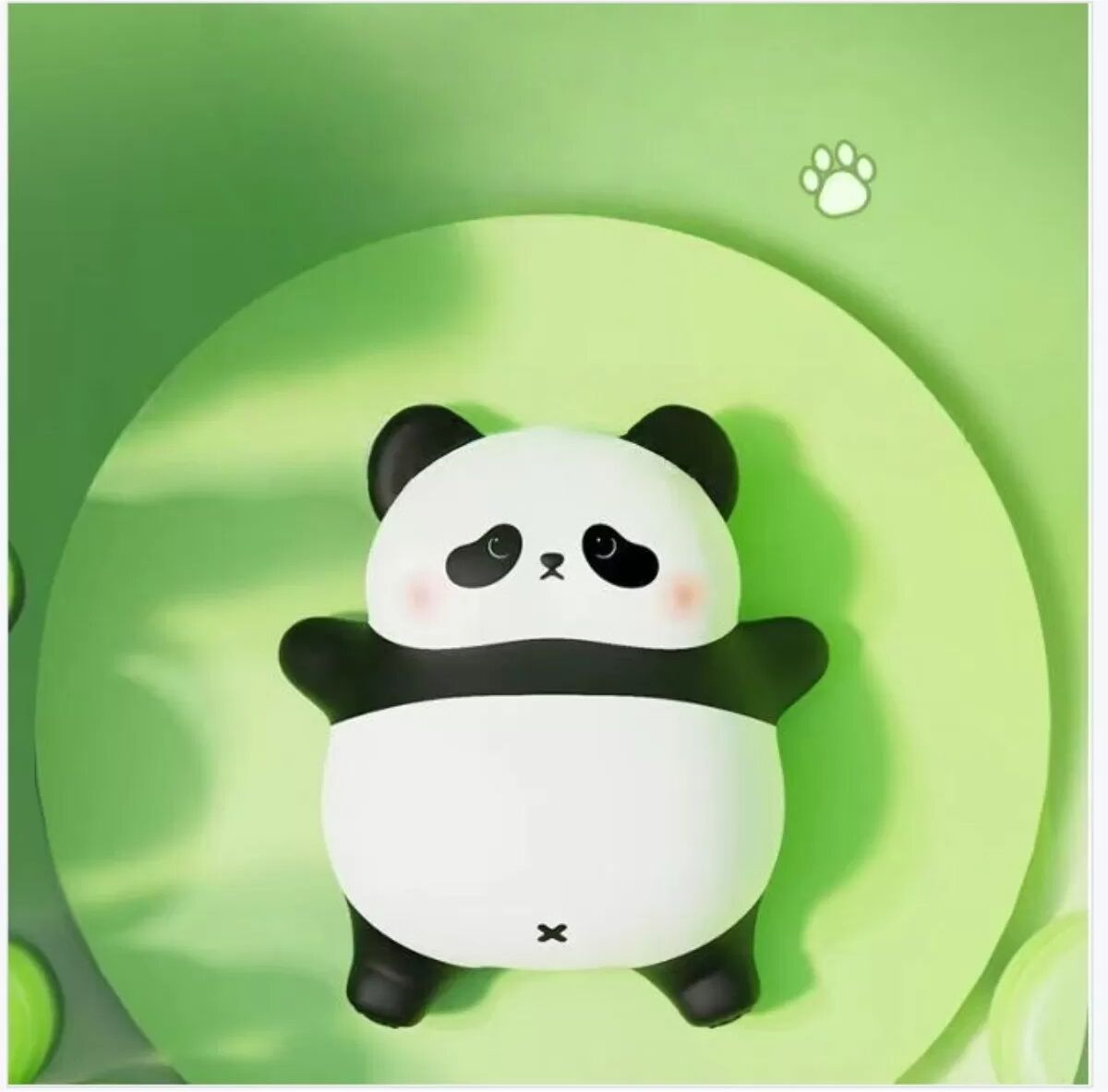 INF Panda Silikon Nachtlampe - Weiches Touch-Panda Nachtlicht, Touch-aktiviert, 3-stufig dimmbar, USB wiederaufladbar