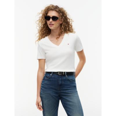 Tommy Hilfiger "CODY V-NECK SHORT SLEEVE" mit V-Ausschnitt, Baumwolle, Slim Fit
