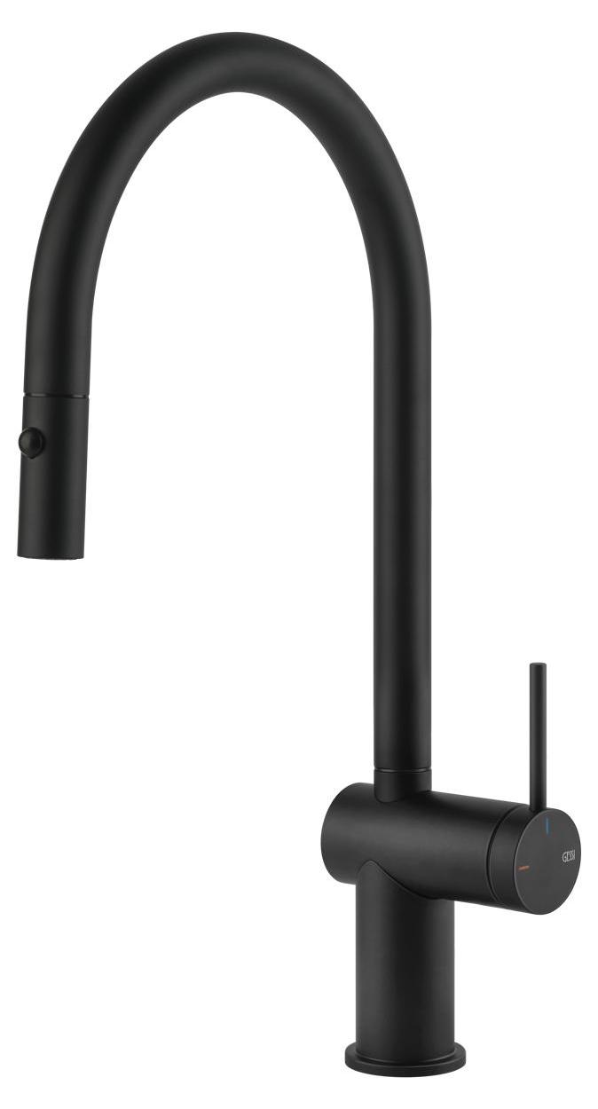 Gessi 60413, Standard, Schwarz, Hebelgriffe, Einzelbild, Typ J, 3,5 cm