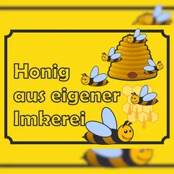 HB-Druck Verkaufsschild Schild Honig A3 Rückseite selbstklebend
