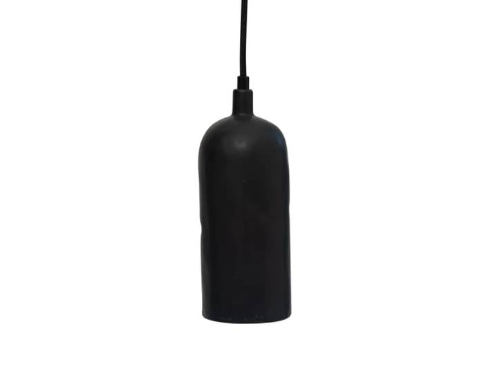 Lampe suspendue en céramique noire ø 8.5 * 23 cm