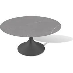 Verona runder Balkontisch 158 cm - Kohle, grauer Stein